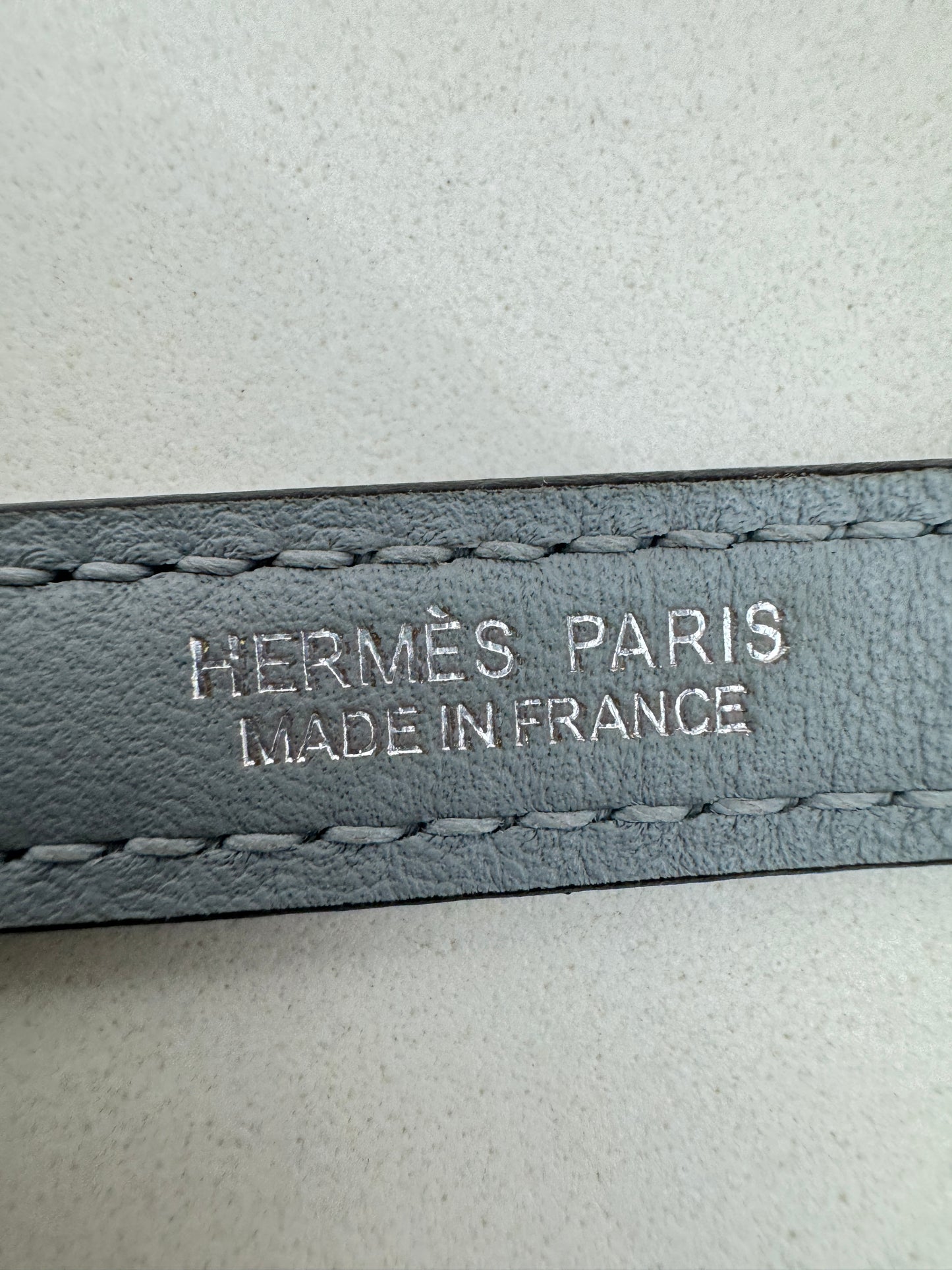 HERMES Mini 2424 木偶灰銀扣 Evercolor Gris Platin PHW
