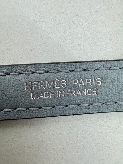 HERMES Mini 2424 木偶灰銀扣 Evercolor Gris Platin PHW