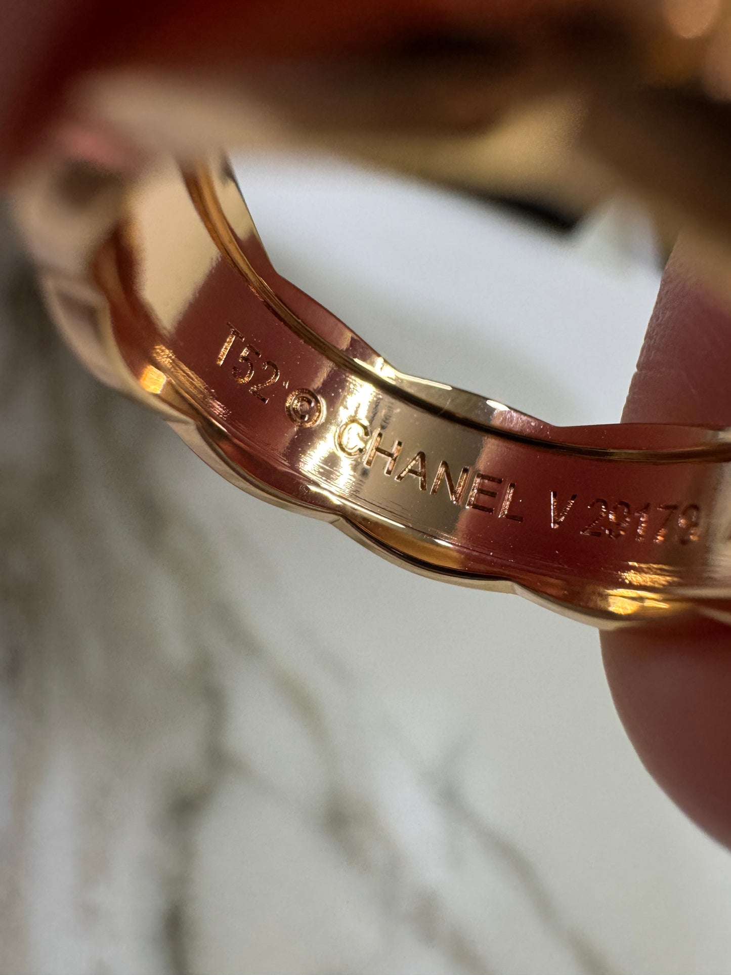 CHANEL Coco Crush 寬版戒指 玫瑰金