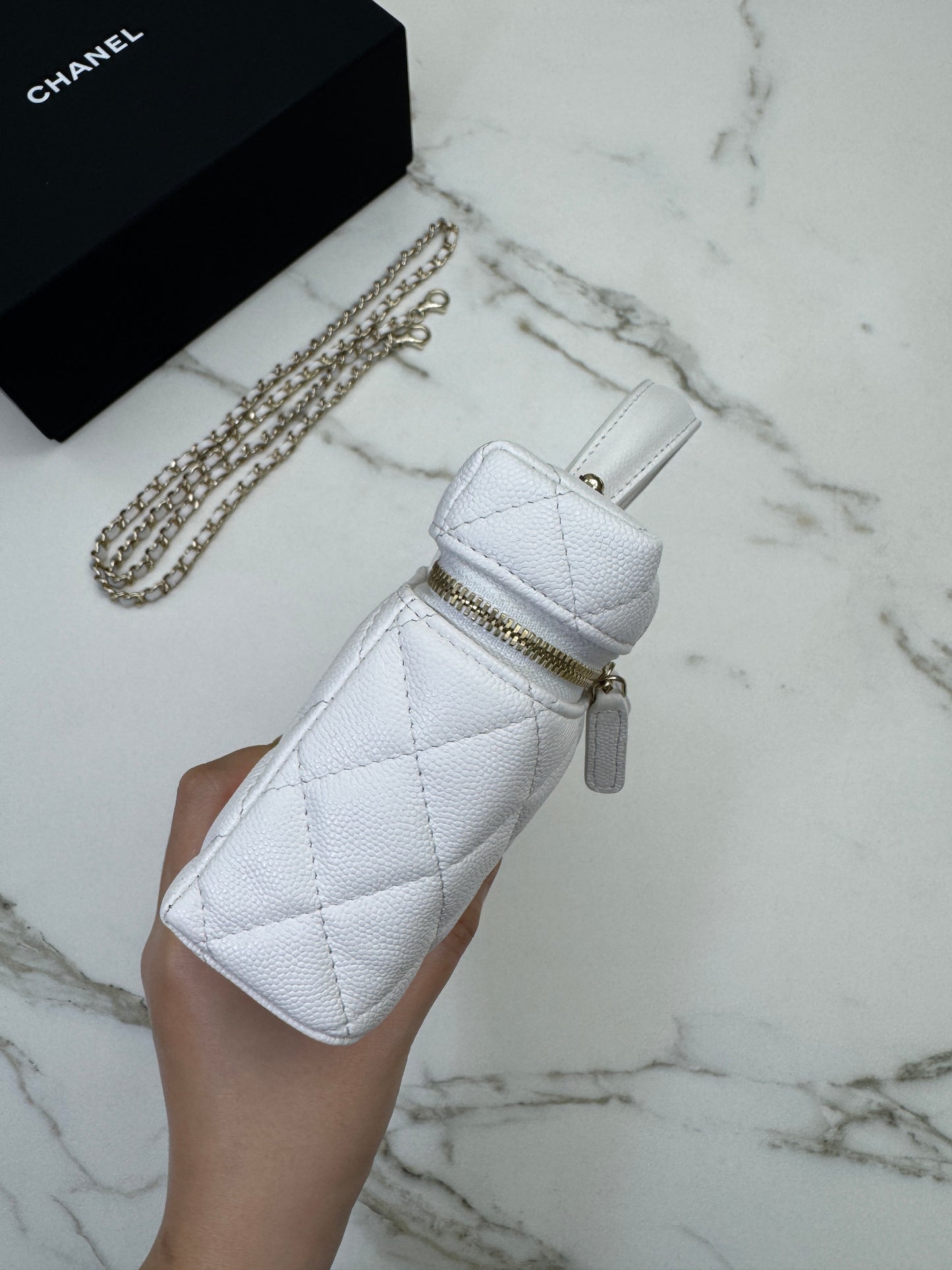 CHANEL 25C LP盒子包 白色 Vanity