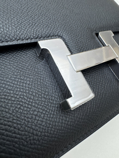 HERMES Mini Constance 黑銀 Noir Epsom PHW