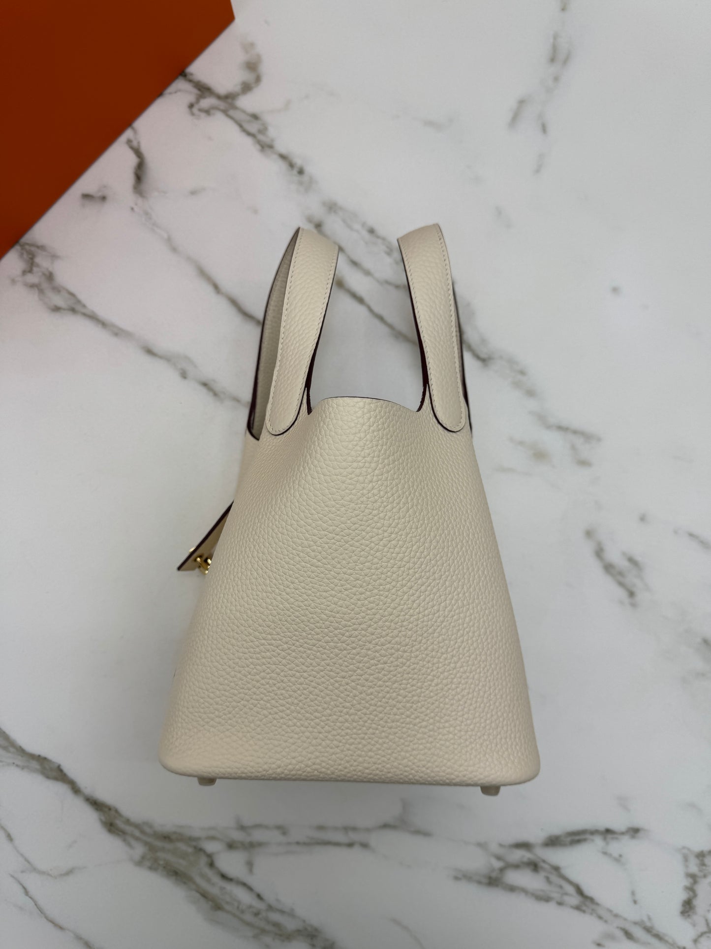 HERMES Picotin Lock 18 奶油白金扣 Nata GHW