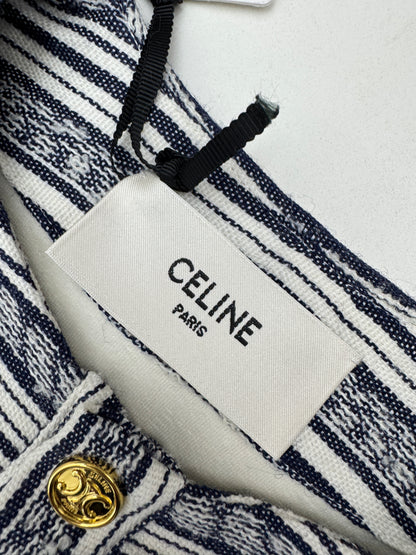 CElLINE 凱旋門Logo橫紋外套