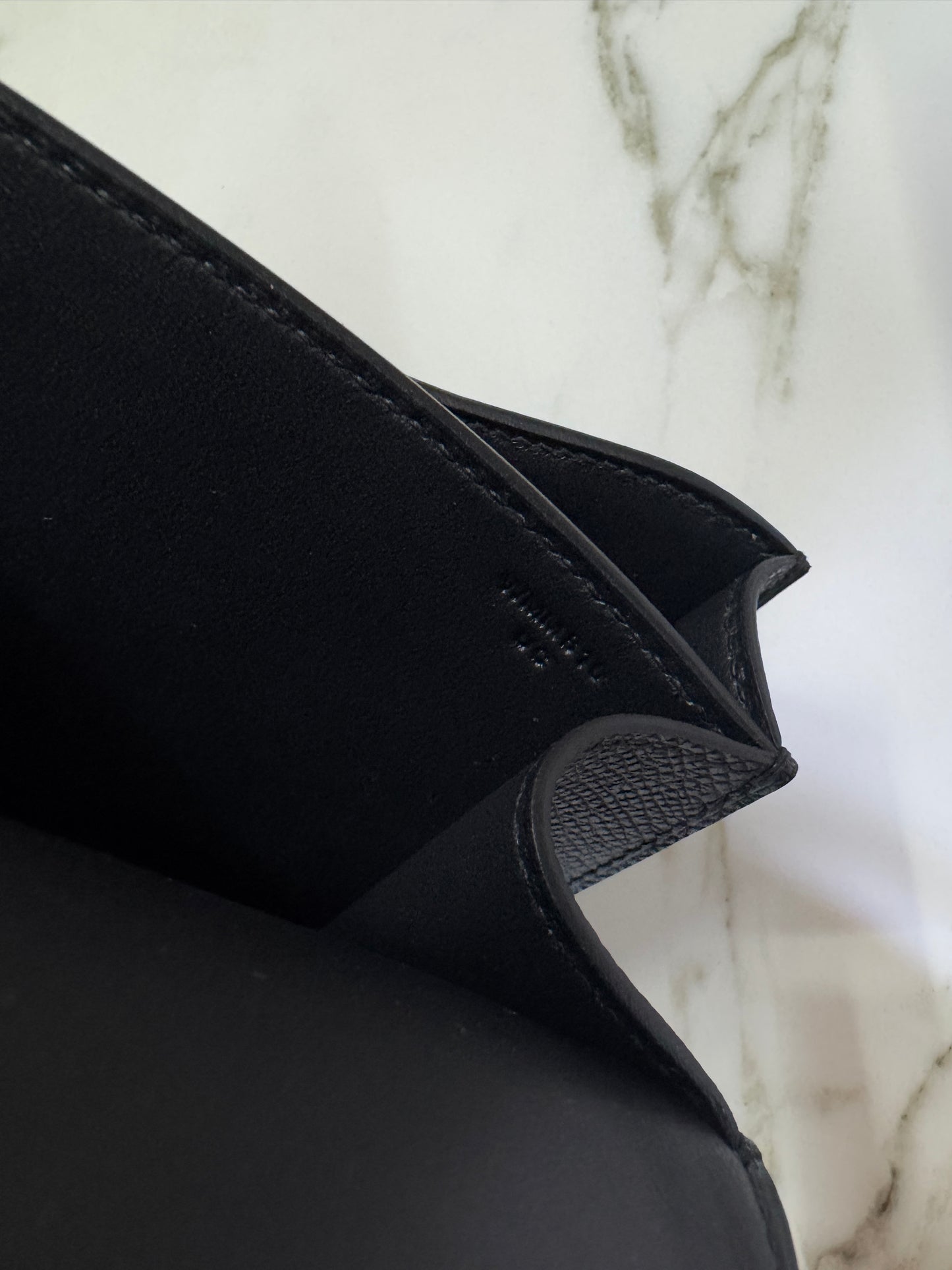 HERMES Mini Constance 黑色 玫瑰金扣 Epsom