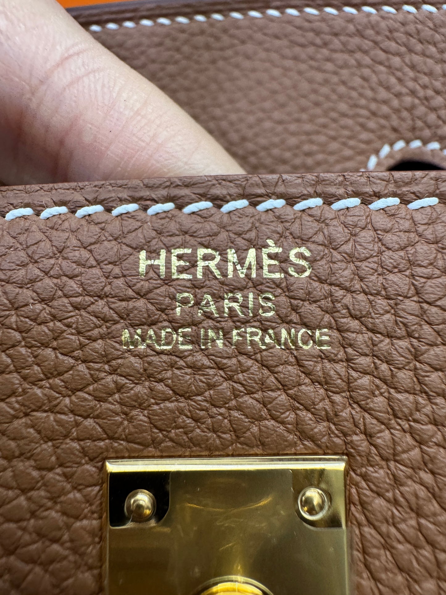 HERMES Birkin 25 金棕色金扣 Togo Gold GHW