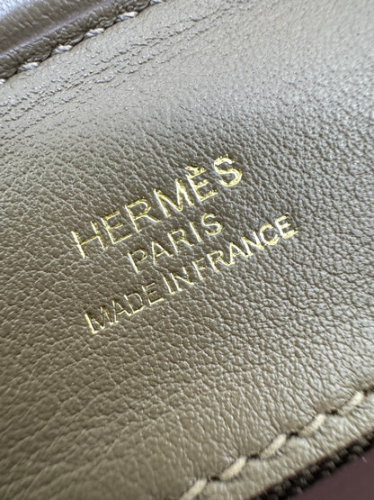 HERMES Mini 2424 大象灰金扣 Evercolor Etoupe GHW