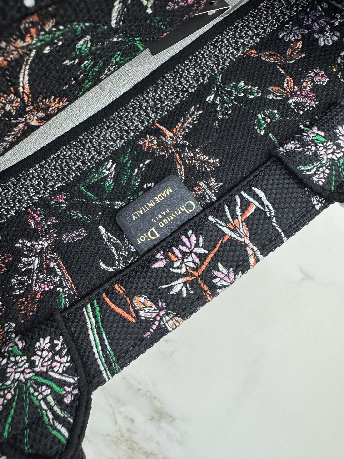 DIOR Book Tote Herbarium Black Medium
