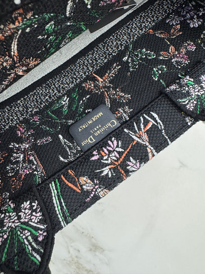 DIOR Book Tote Herbarium Black Medium