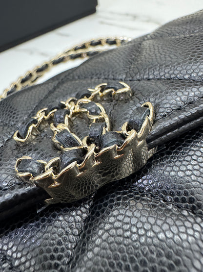 CHANEL 25S Kelly 橫版手機包 黑色