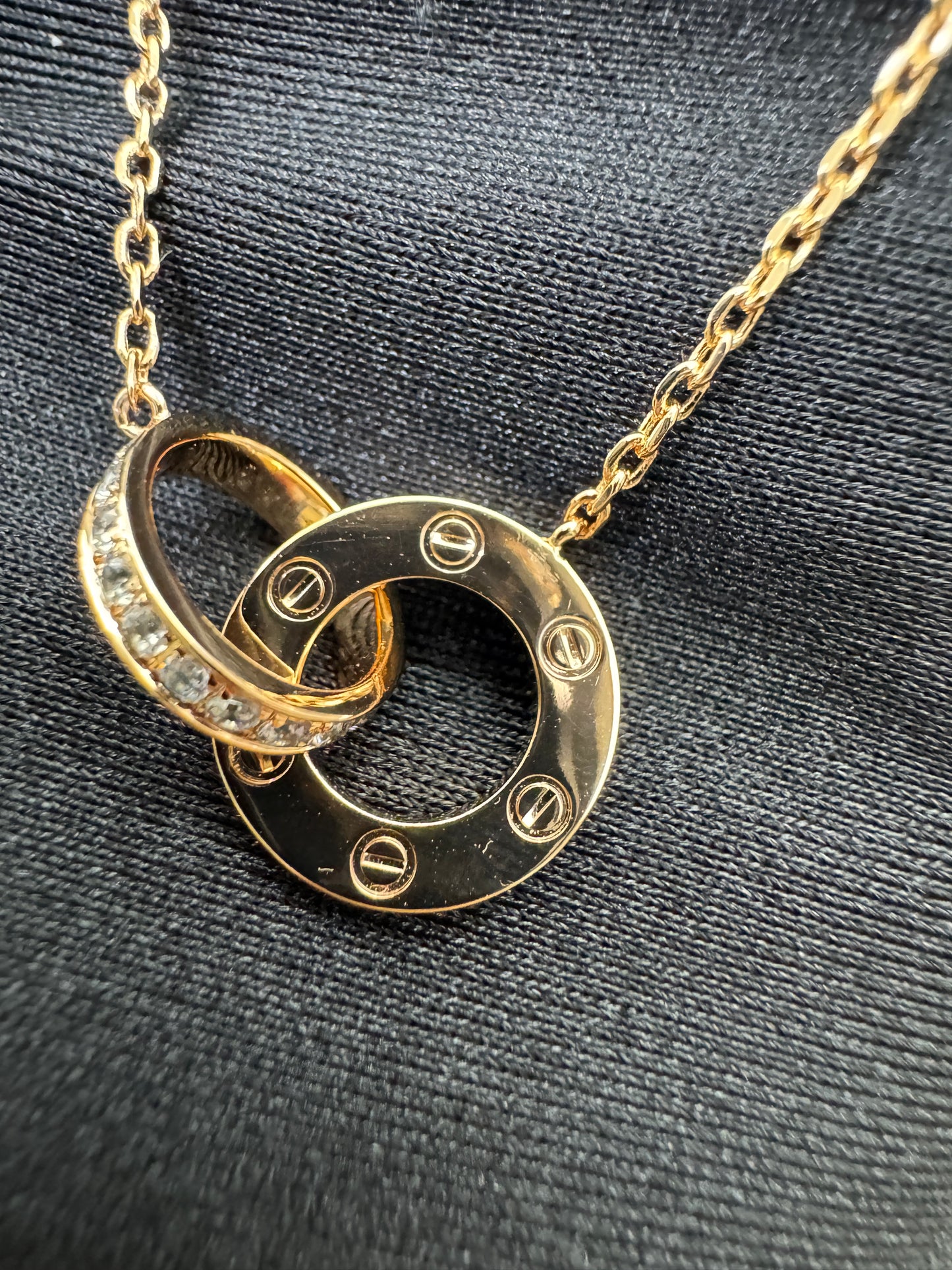 CARTIER Love Necklace 滿天星玫瑰金色
