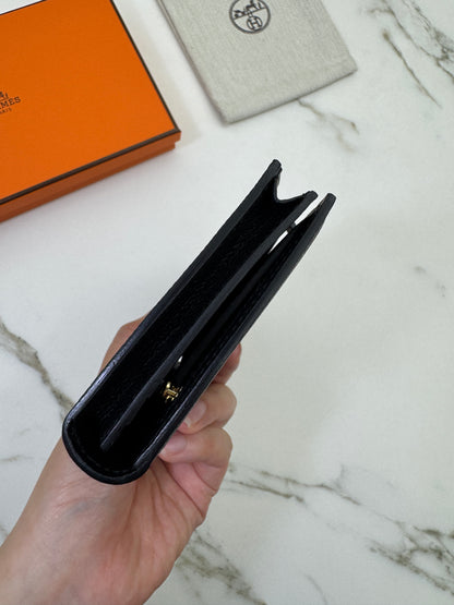 HERMES Bearn Wallet 長款 黑色金扣 Epsom