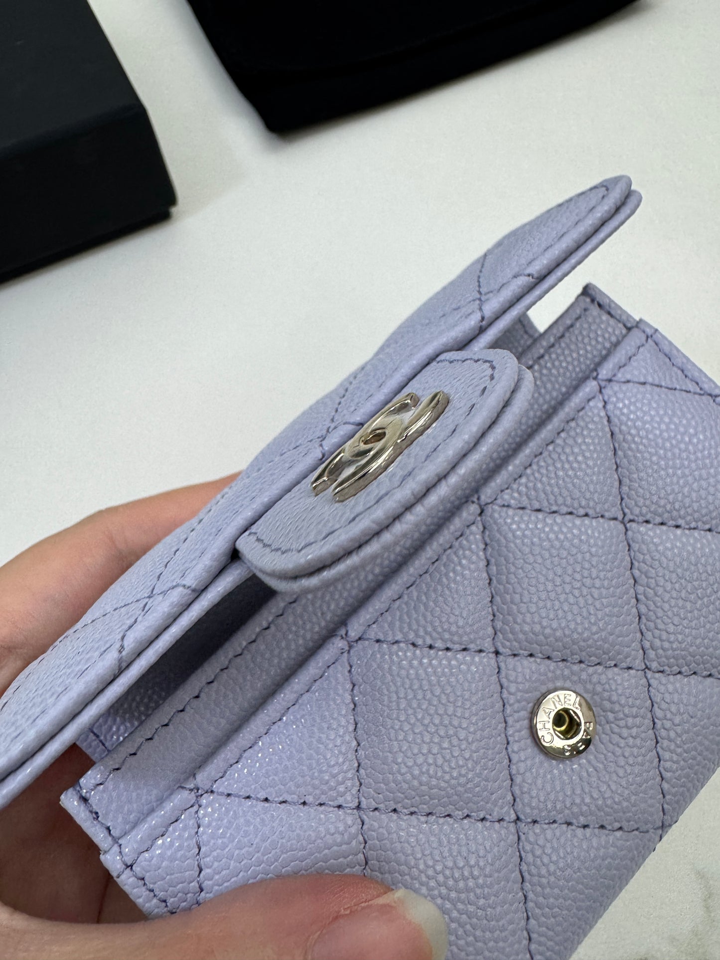 CHANEL 21K 香芋紫 CF Cardholder