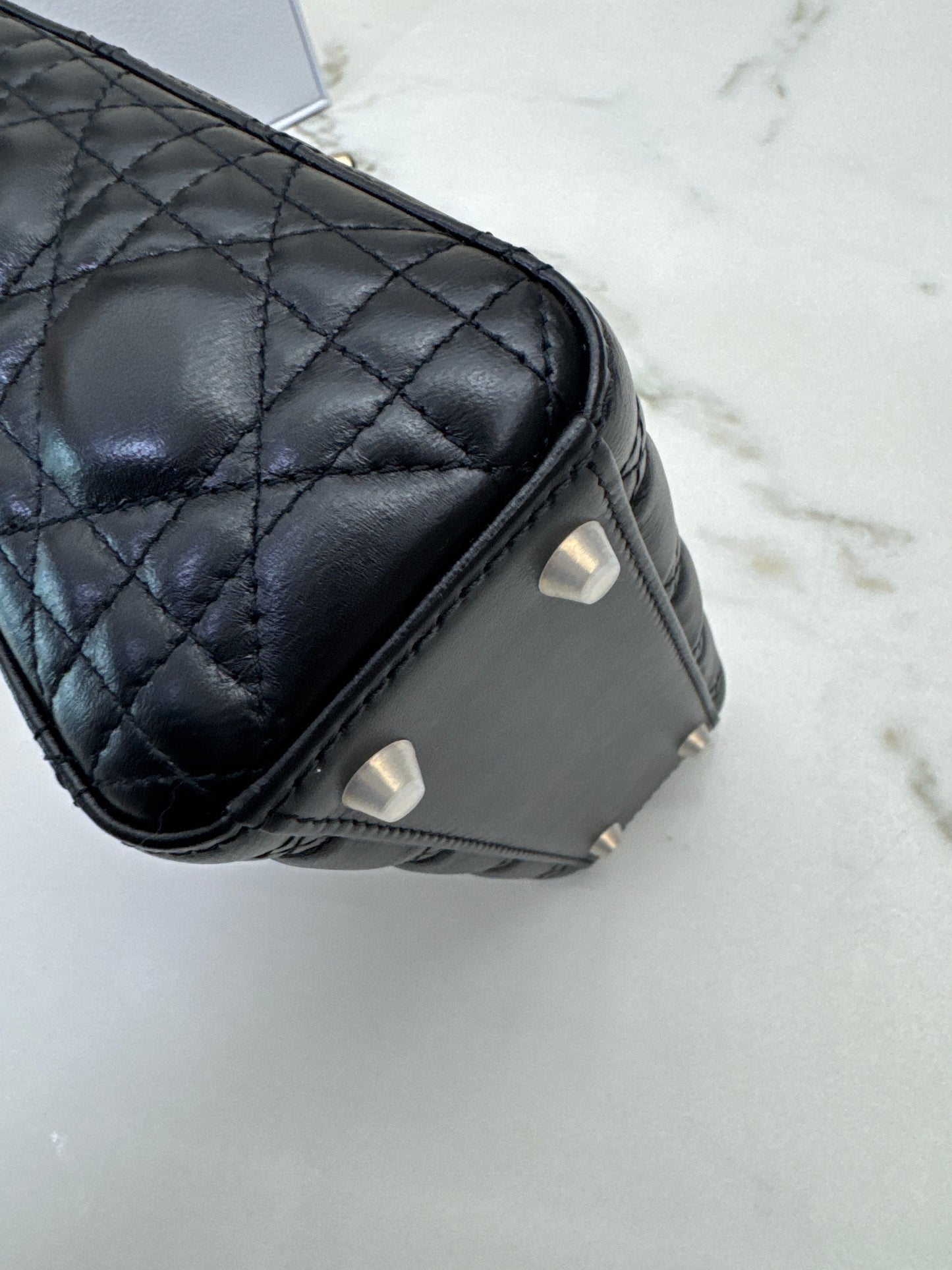 DIOR Mini Lady Dior 黑色羊皮