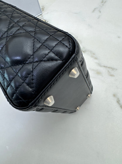 DIOR Mini Lady Dior 黑色羊皮