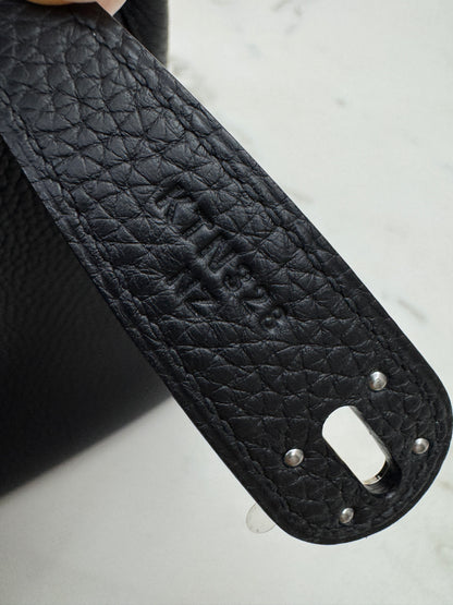 HERMES Lindy30 黑銀 TC Noir PHW