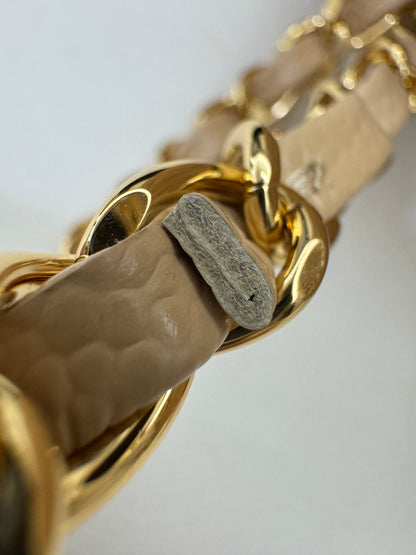 CHANEL CF23 Small 米杏色牛皮金扣 Beige Caviar Calfskin GHW