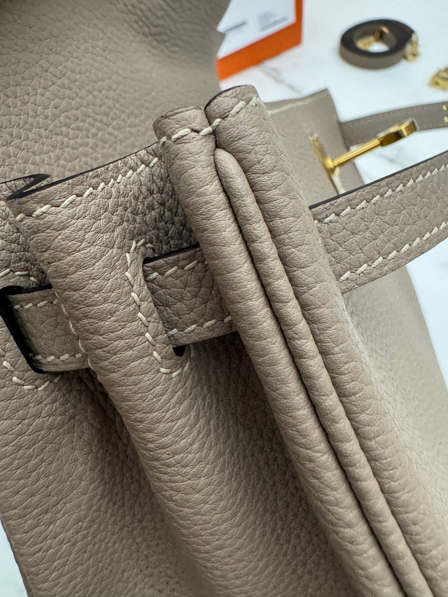 HERMES Kelly 25 斑鳩灰金扣 內縫 Togo 81 Gris Tourterelle GHW