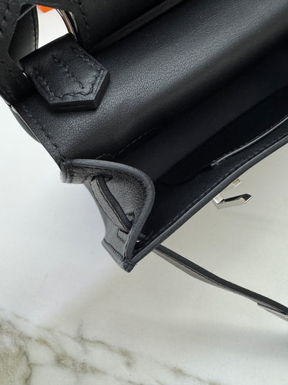 HERMES Mini Jypsiere 熊貓帆布 Swift/ Canvas