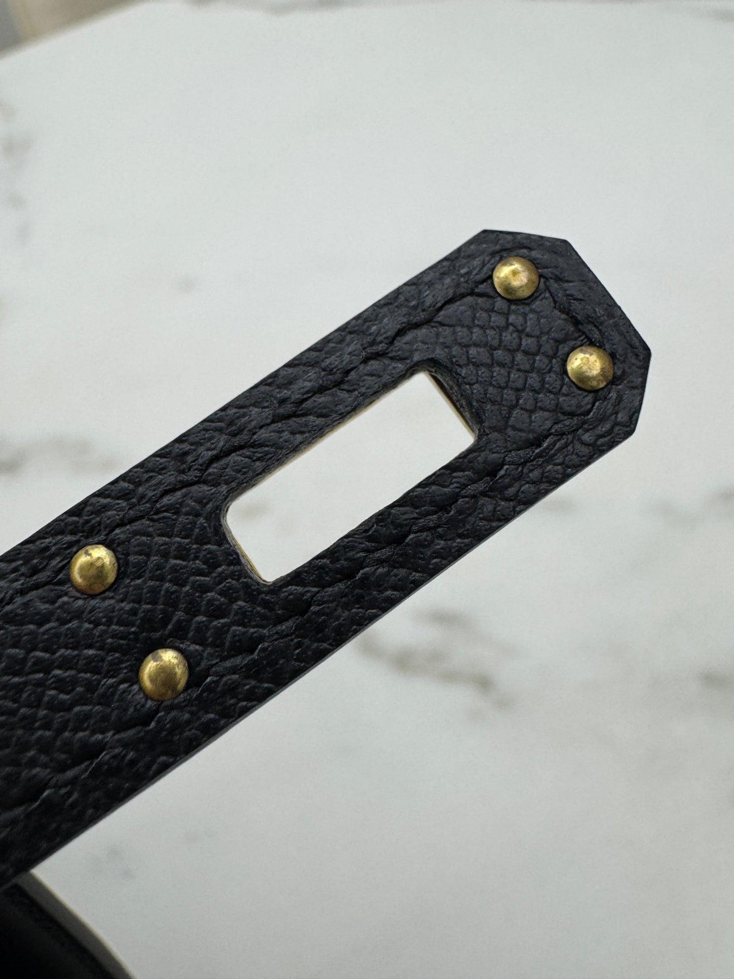HERMES Birkin 25 黑色 Madame 拉絲金扣 89 Noir Sellier