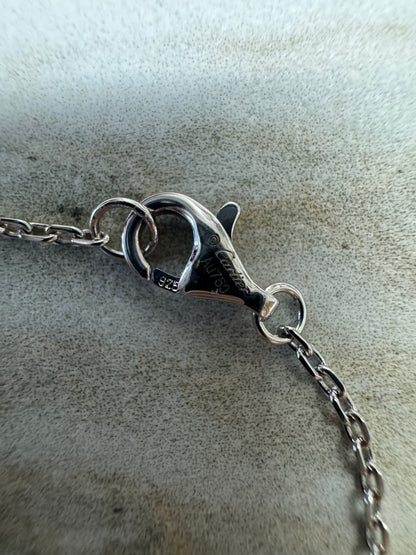 CARTIER Love 滿天星項鏈 白金色 【純銀電鍍18K金+莫桑鑽】