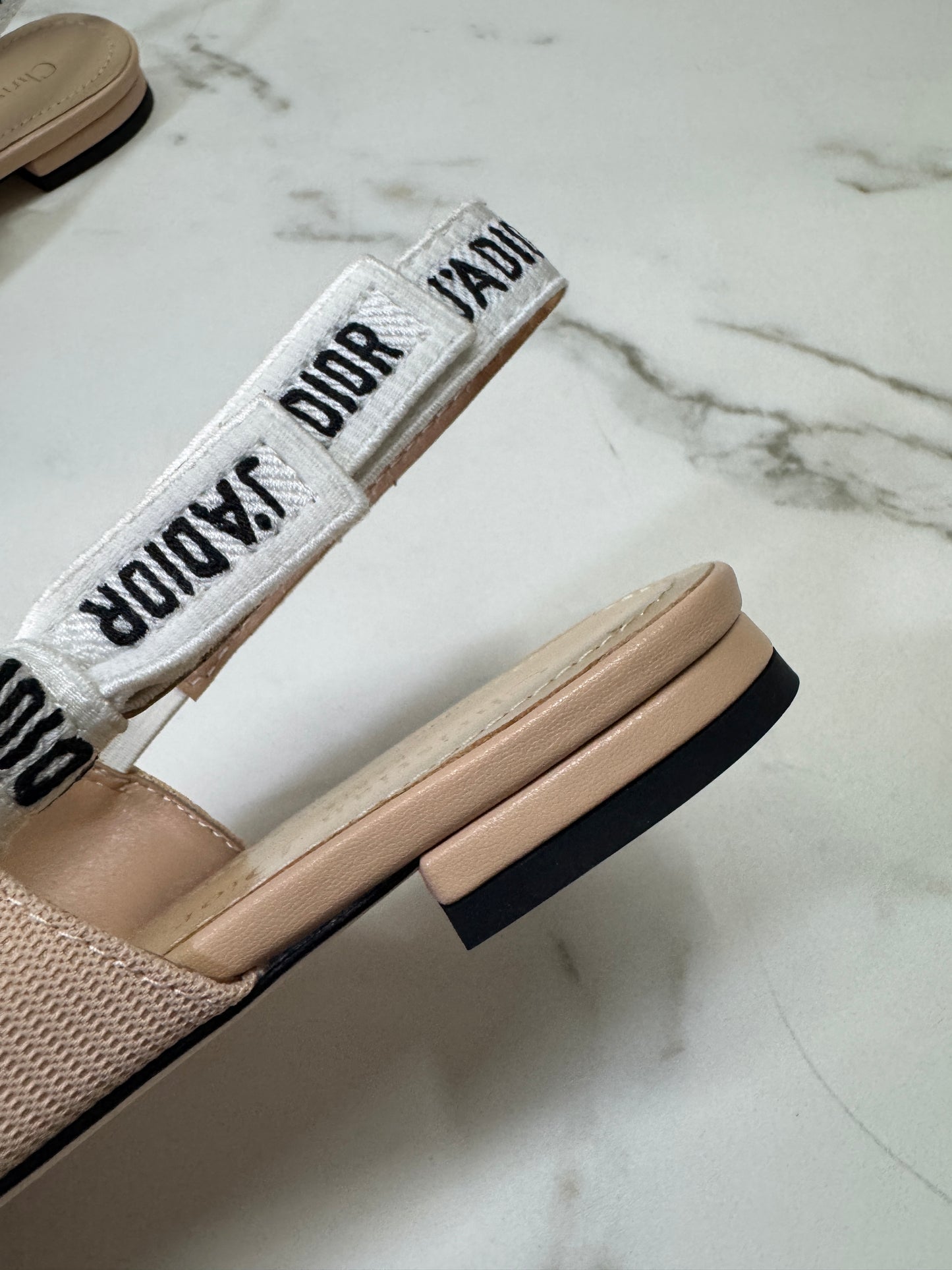 DIOR J'adior Slingback 裸色 科技布面 2.5cm