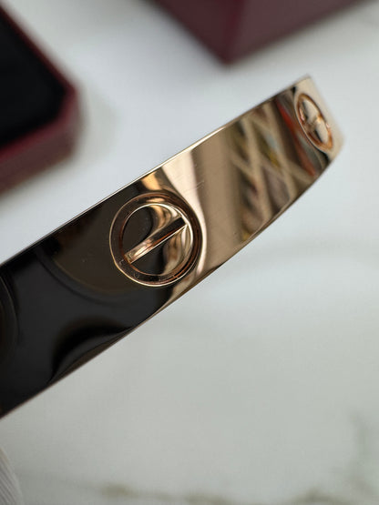 CARTIER Love Bracelets Classic Size Rose Gold