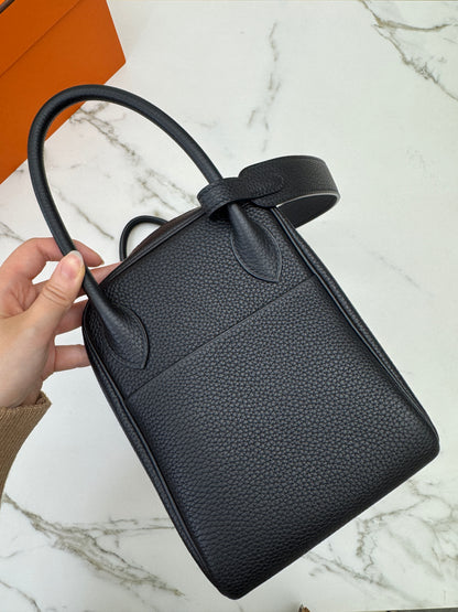 HERMES Lindy30 黑銀 TC Noir PHW