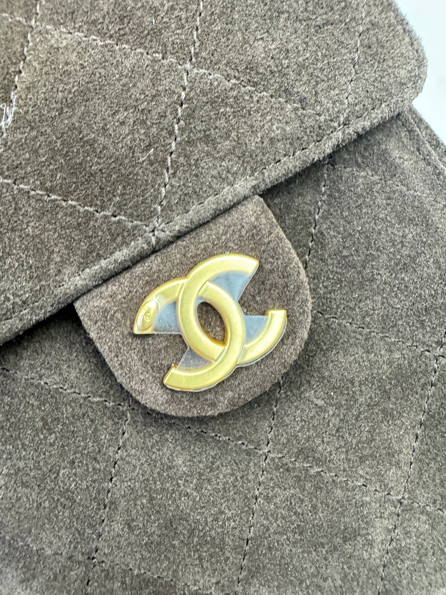 CHANEL 25Bag 麂皮深棕色 Small