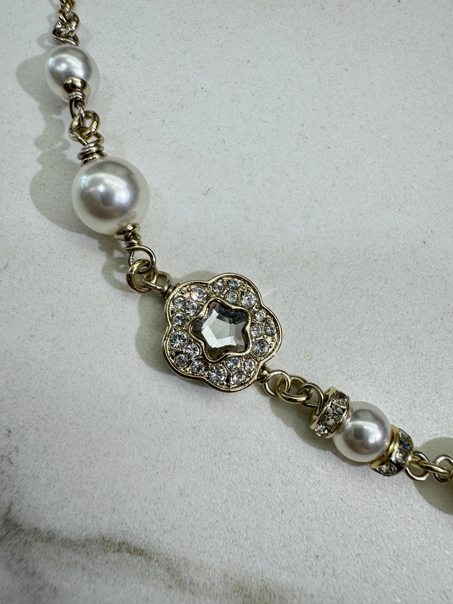 CHANEL 25P 四葉草珍珠項鏈