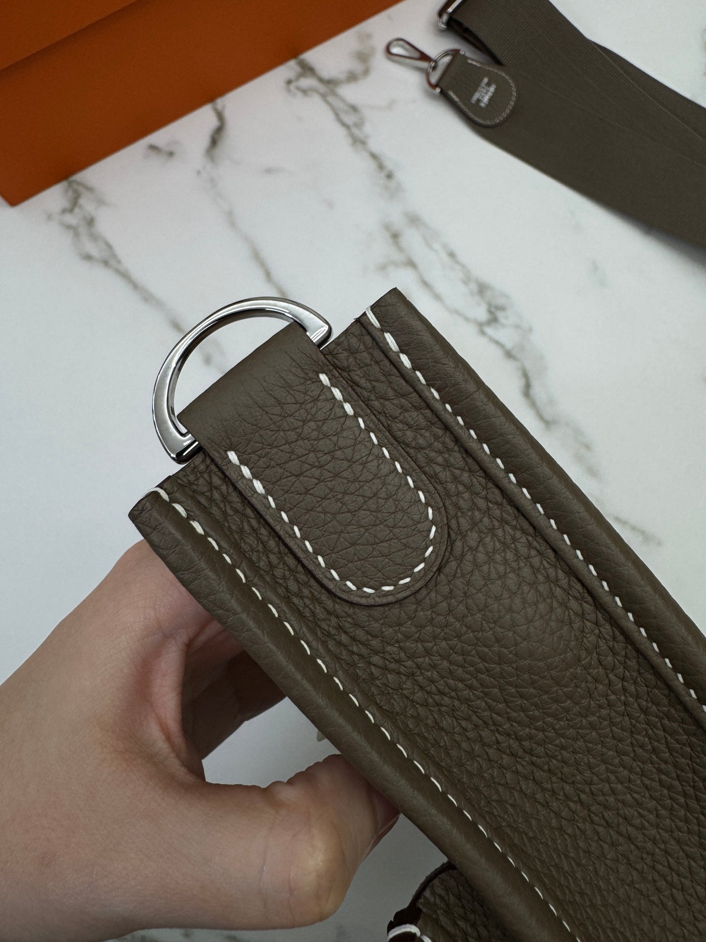 HERMES Evelyne 29 大象灰銀扣