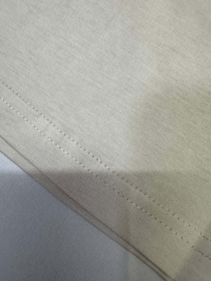 MIU MIU 水鑽Logo 米色T恤