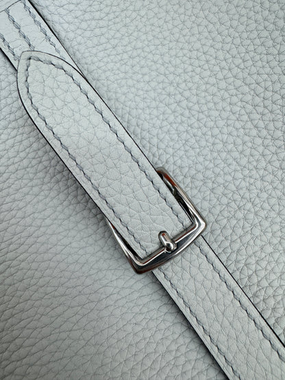 HERMES Halzan 25 聖杯藍銀扣 Bleu Pale