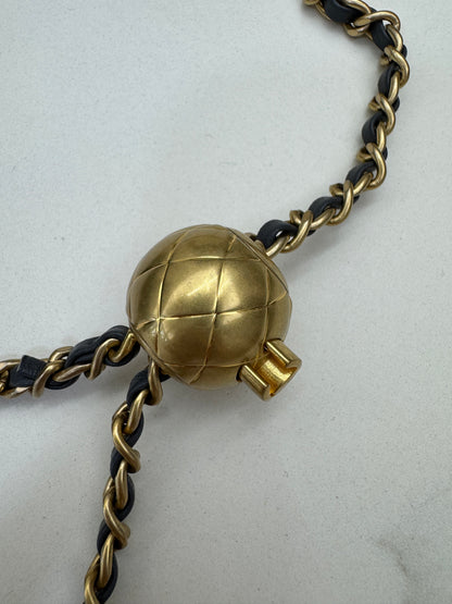 CHANEL 金球 Mini CF20 石墨灰 深灰羊皮