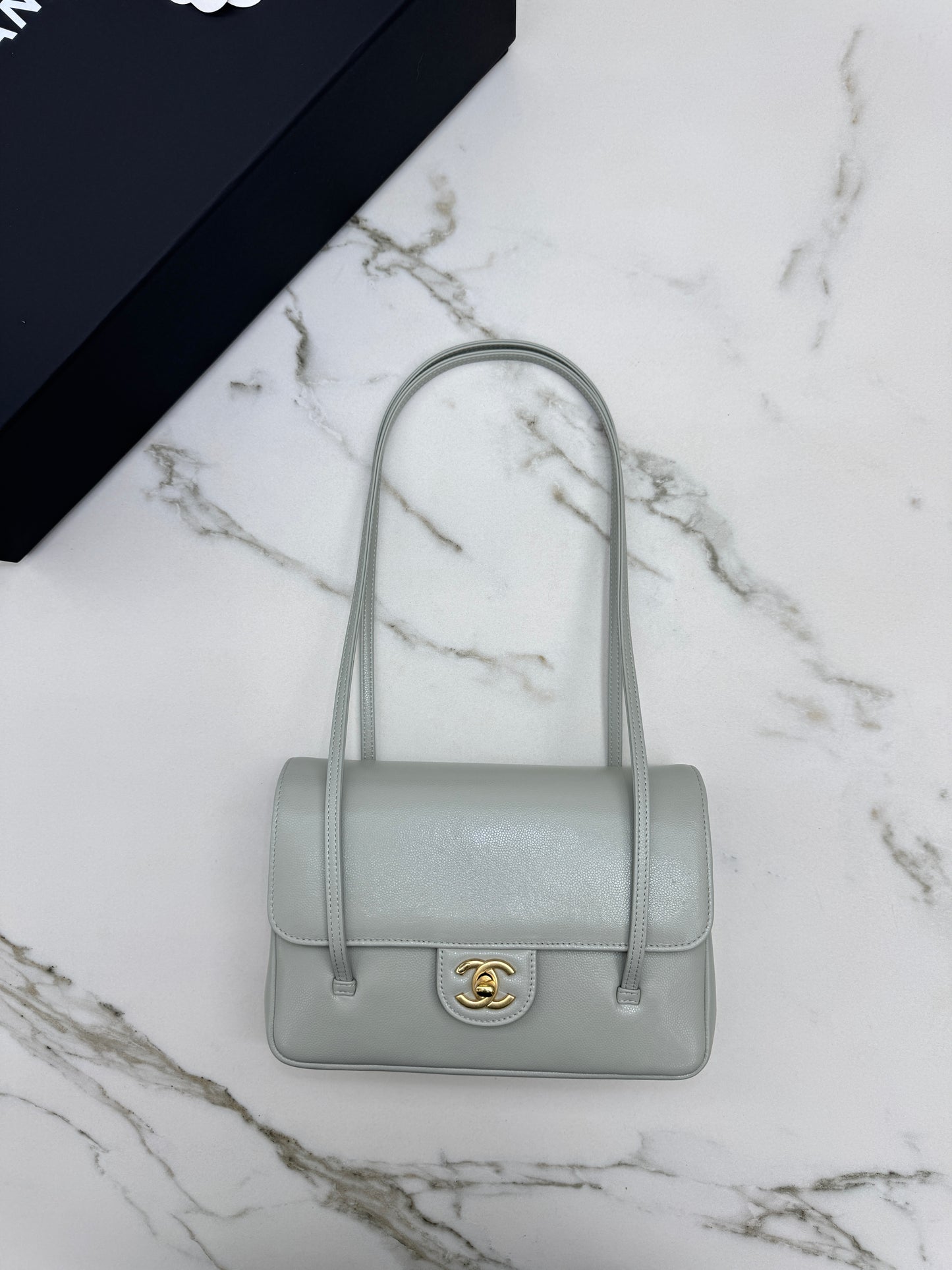 CHANEL Preppy Coco 灰綠色 Small