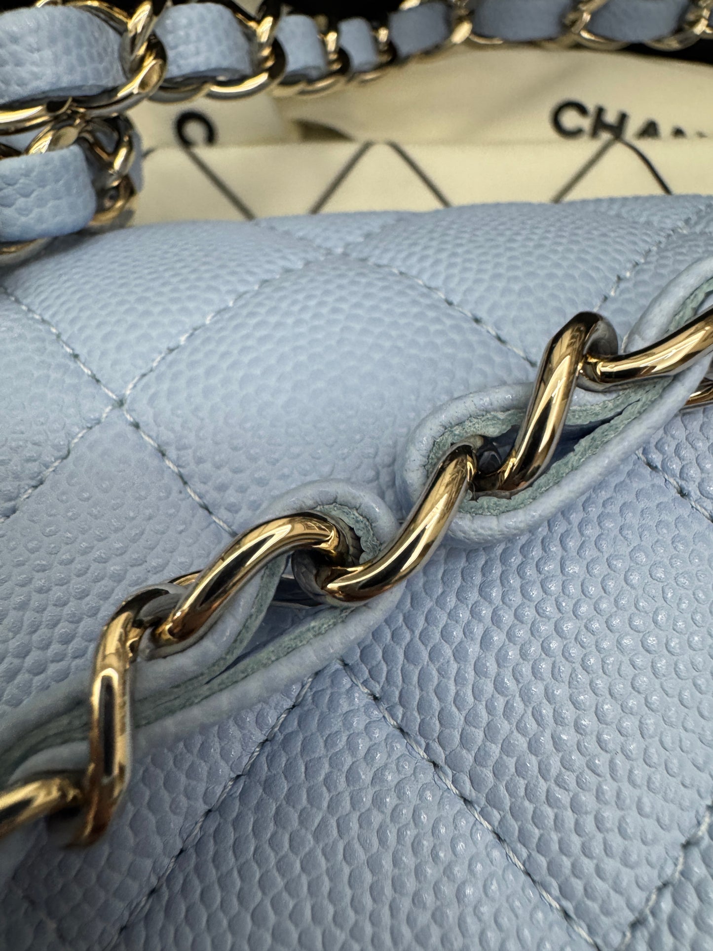 CHANEL CF23 Small 23P粉藍色