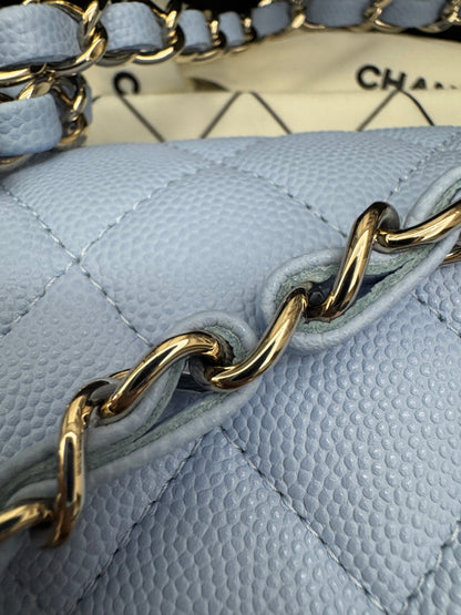 CHANEL CF23 Small 23P粉藍色