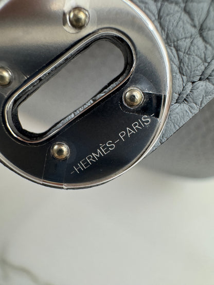 HERMES Mini Lindy II 木偶灰銀扣 TC Gris Platin PHW