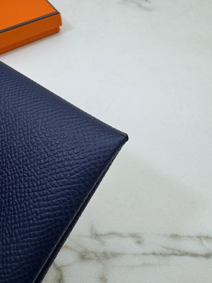 HERMES Calvi Duo 海軍藍 7U Navy Epsom