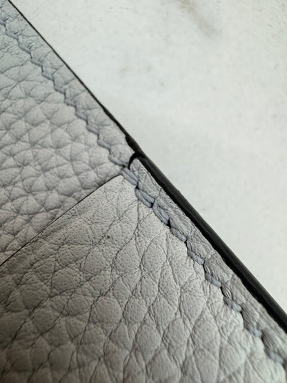 HERMES Halzan 25 聖杯藍銀扣 Bleu Pale