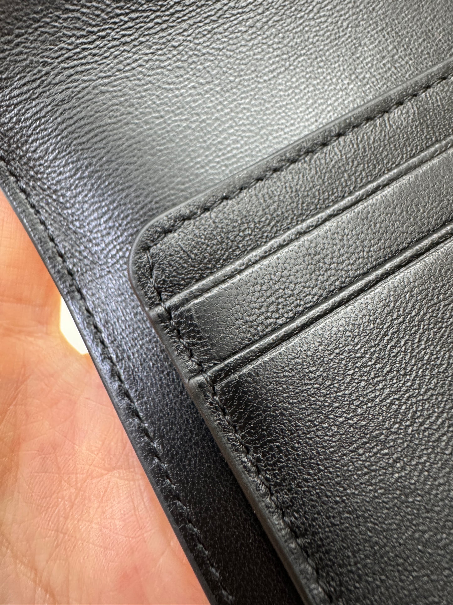 CELINE Wallet 凱旋門金扣Box皮