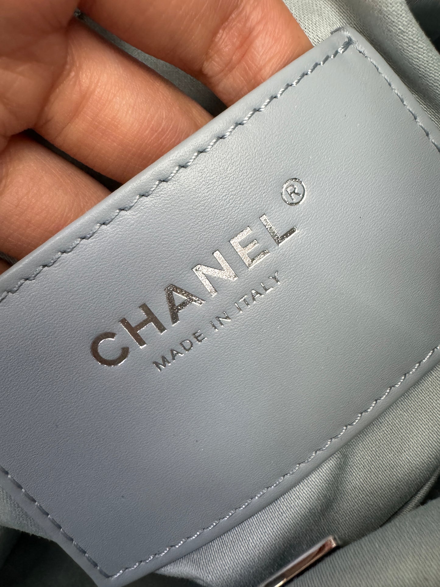 CHANEL Mini 25 Bag 霧霾藍銀扣