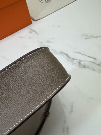HERMES Jypsiere Mini 大象灰 金扣 evercolor 18 etoupe GHW