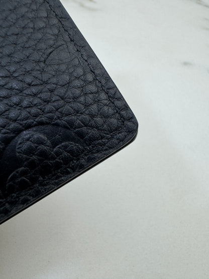 LV Multiple Wallet 黑色皮壓花