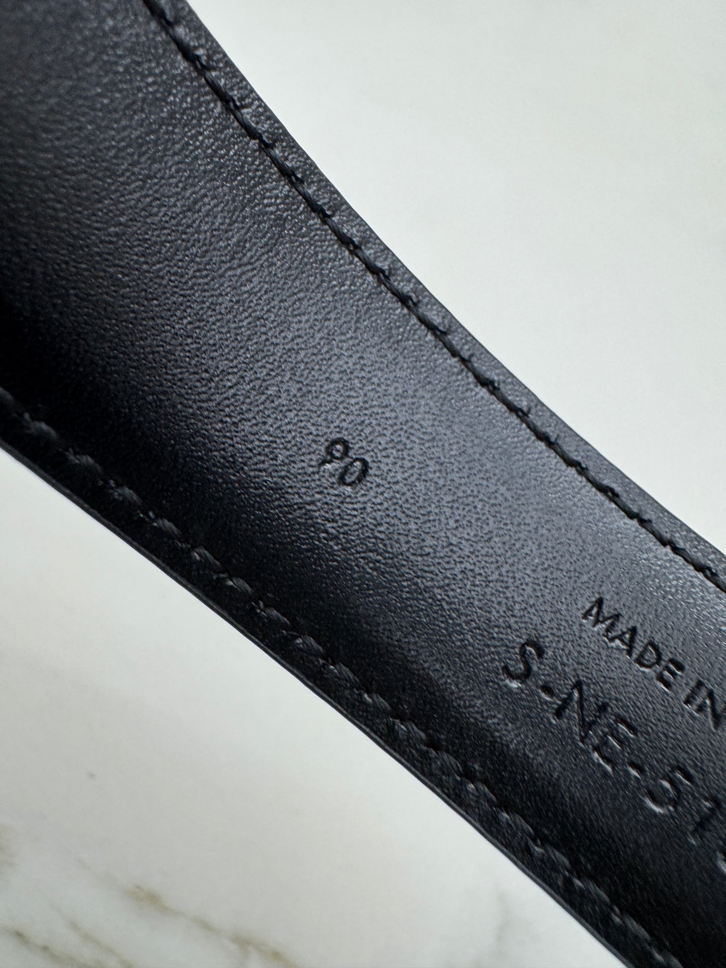 CELINE 凱旋門金扣 2.5cm皮帶 亮面牛皮