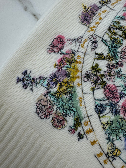 DIOR 星星花朵刺繡毛衣