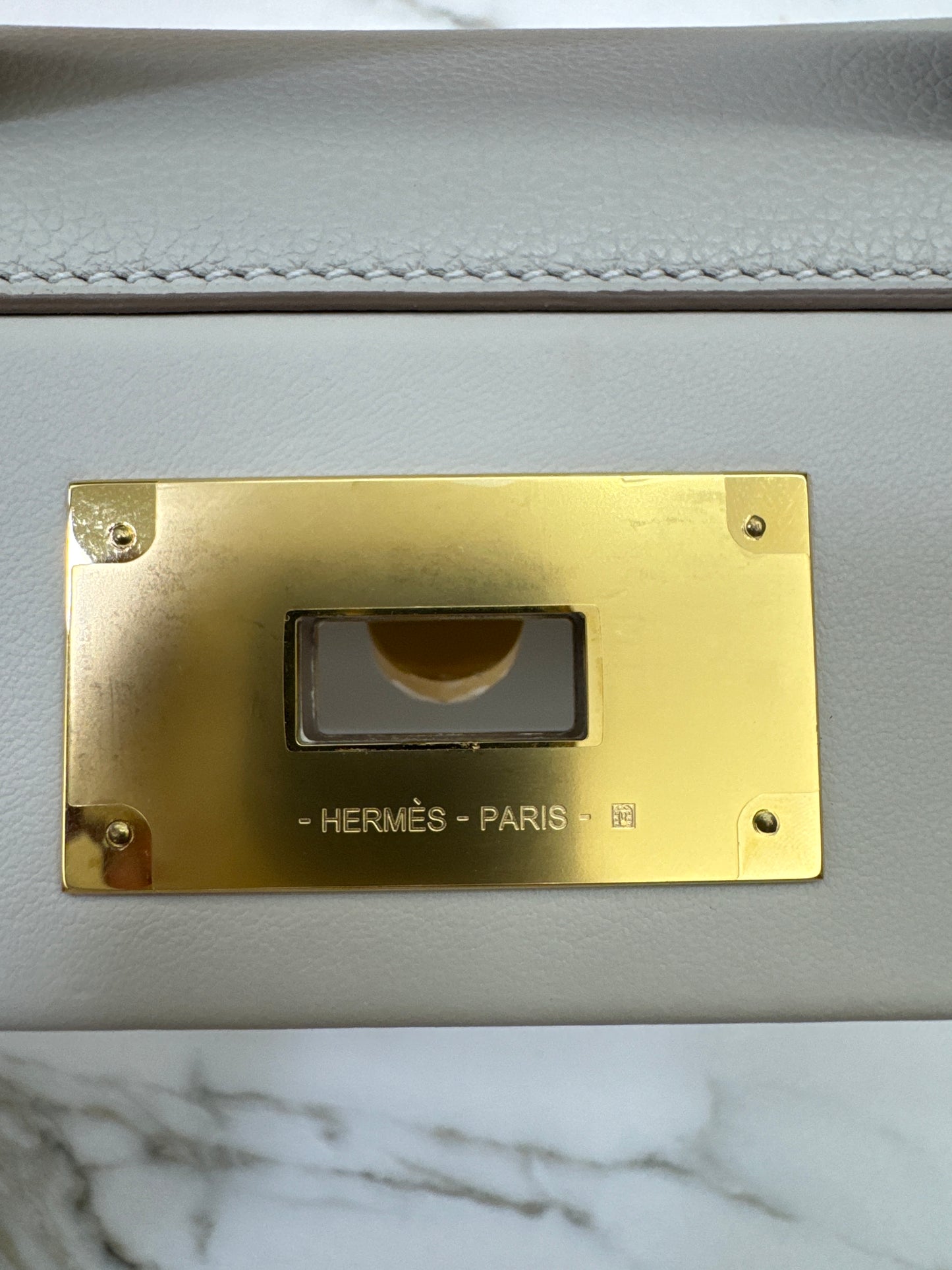 HERMES Mini 2424 冰川白金扣 Evercolor