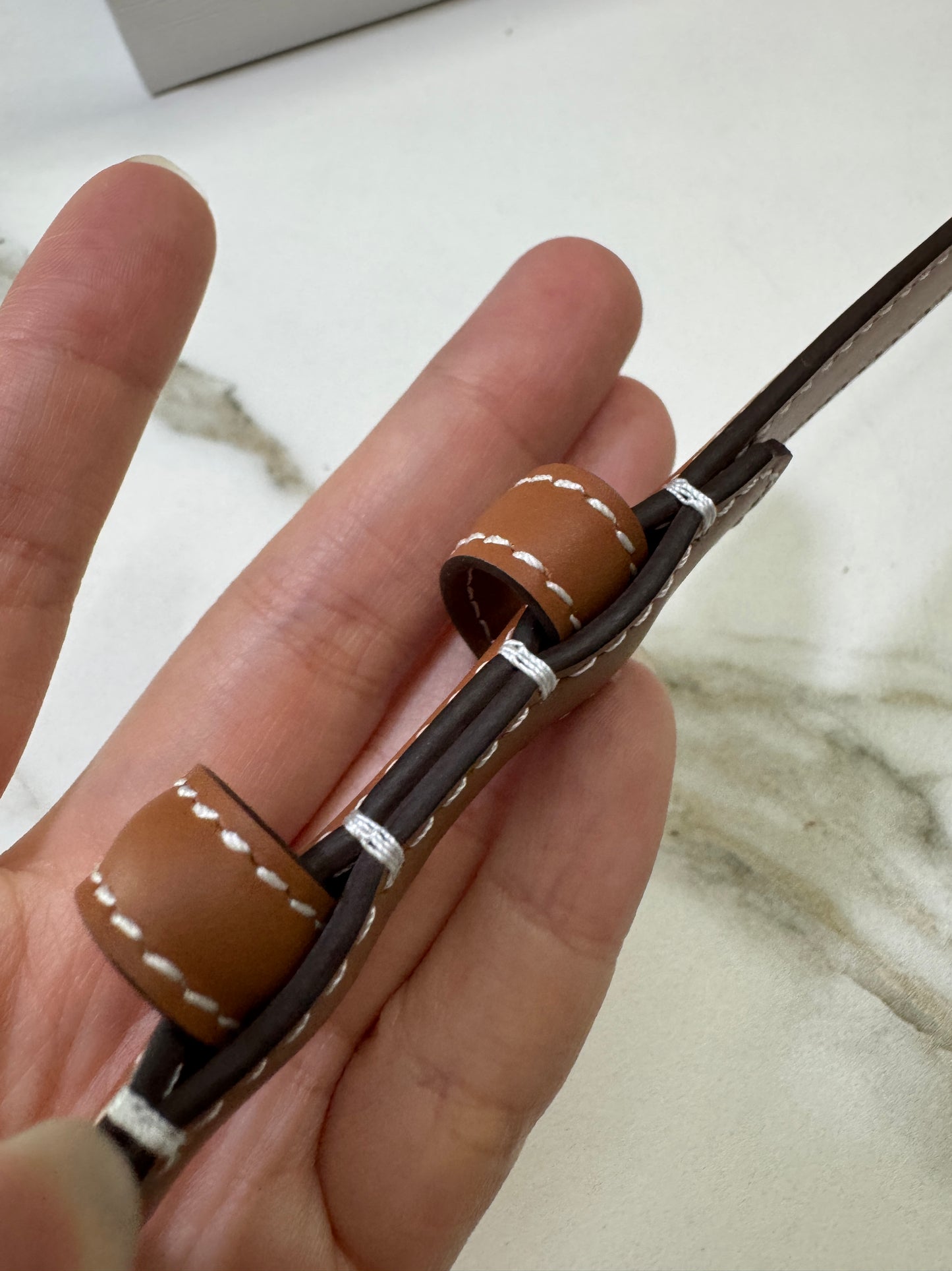 CELINE Triomphe 凱旋門皮帶1.8cm 金扣 棕色