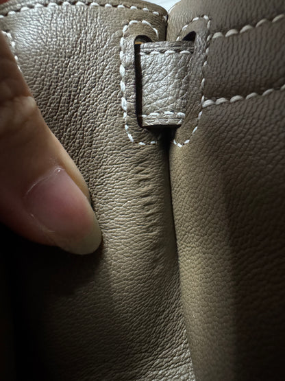 HERMES Jypsiere Mini 大象灰 金扣 evercolor 18 etoupe GHW