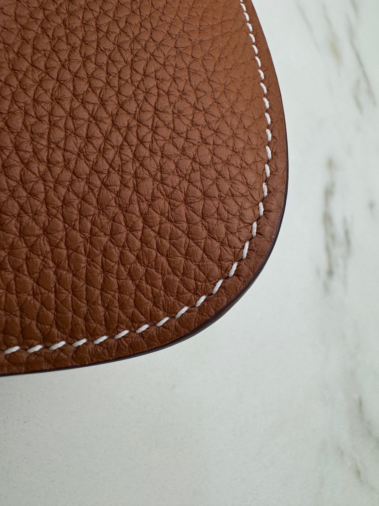 HERMES Halzan 25 金棕色金扣 TC Gold GHW