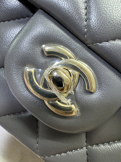 CHANEL 23K Mini CF with Top Handle 手柄CF 深灰色羊皮